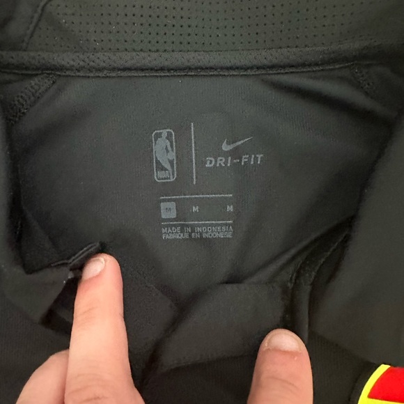 New! Nike DriFit x Atlanta Hawks Black Coach Golf Performance Polo Shirt~ M - Picture 2 of 5